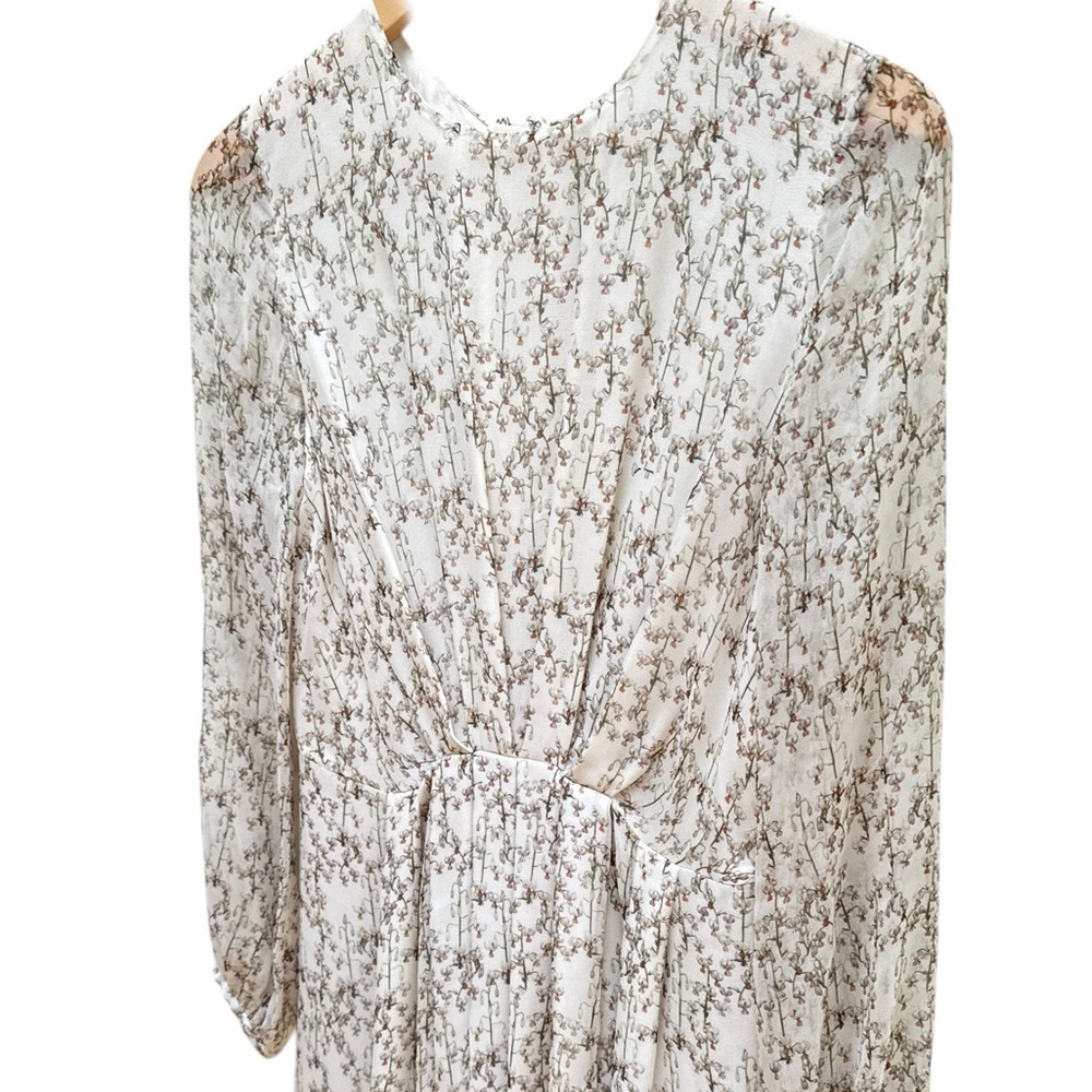 Adam Lippes Antique White Bleeding Hearts Silk Long Dress - Picture 9 of 13